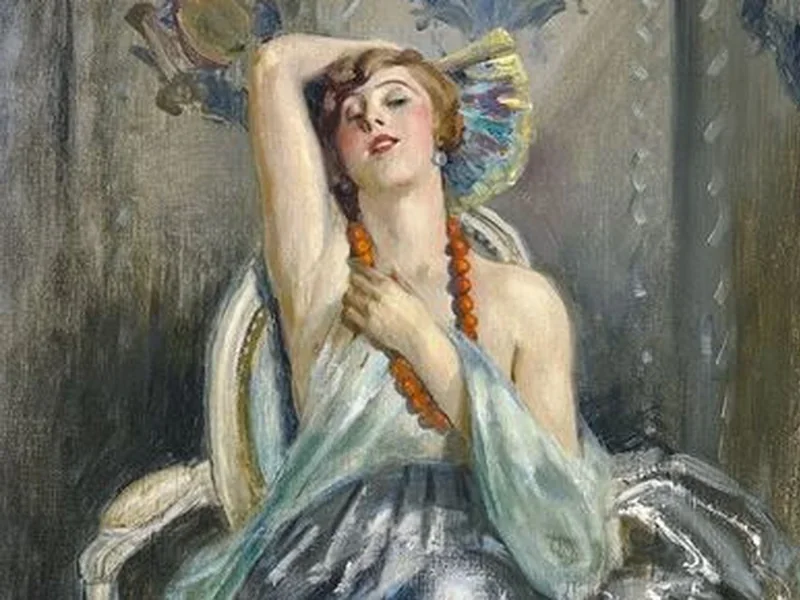 1877-William Albert Ablett - Ritratto di una giovane donna